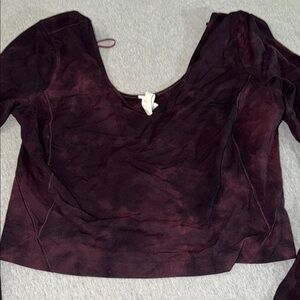 Lululemon- Tie-dye Burgundy Women's Top